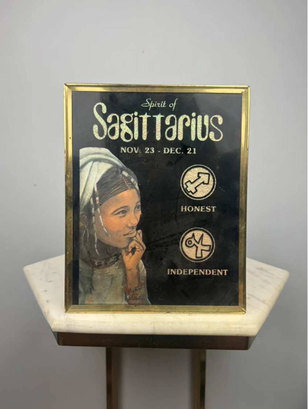 Vintage Sagittarius Zodiac Framed Art – Spirit of Sagittarius